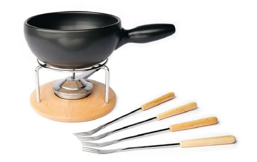 Stöckli Käsefondue-Set Säntis 6 Teile, Hellbraun/Schwarz - Fondue Set 3 Stöckli Käsefondue-Set Säntis 6 Teile, Hellbraun/Schwarz - Fondue Set