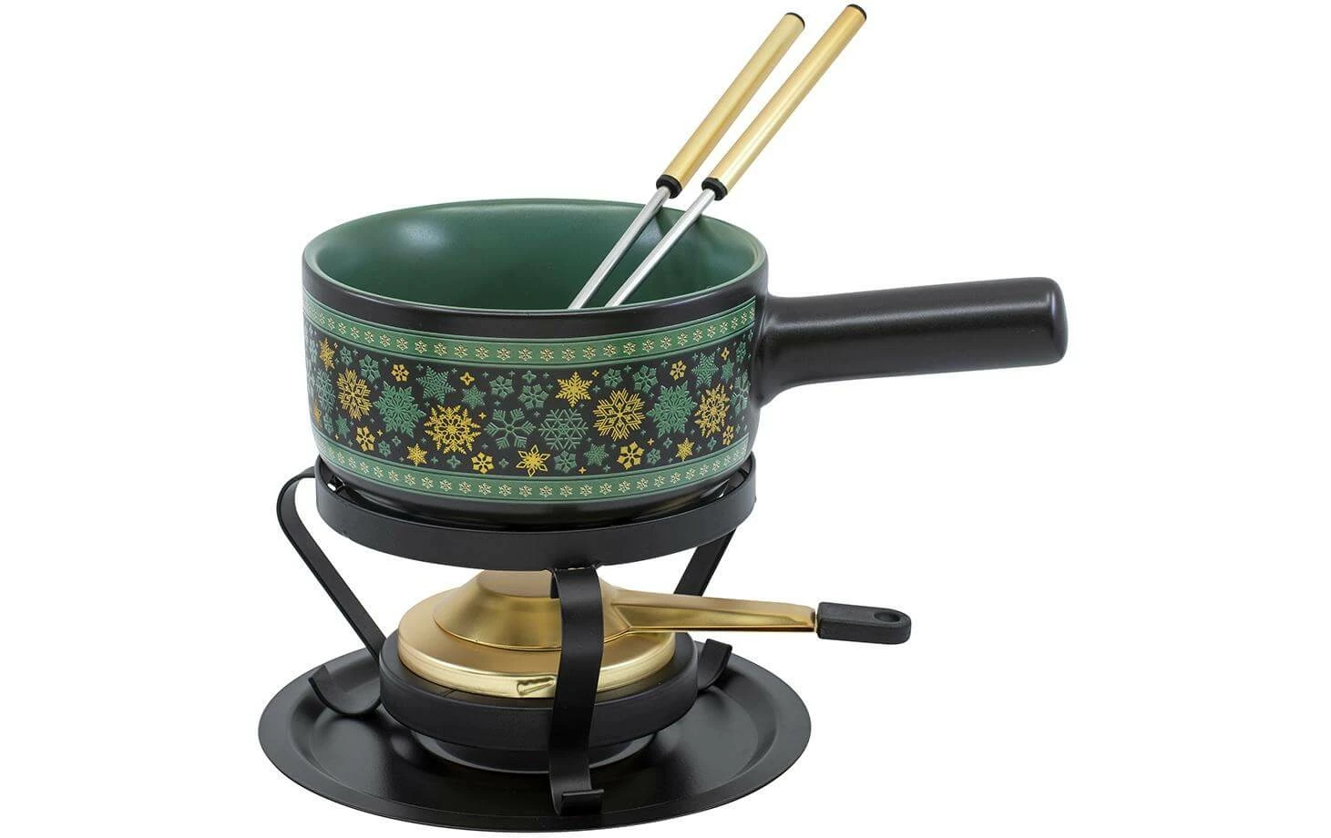Kadastar Käsefondue-Set Winter Stars Ø 16 Cm, 5 Teile, Schwarz - Fondue Set 3 Kadastar Käsefondue-Set Winter Stars Ø 16 Cm, 5 Teile, Schwarz - Fondue Set