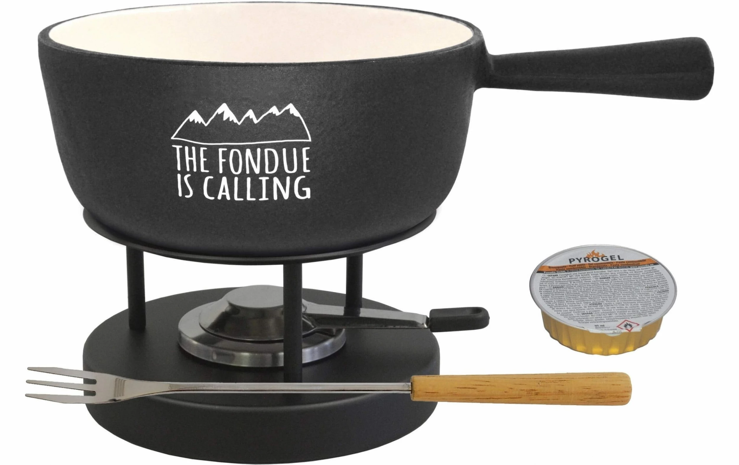 Heidi Cheese Line Käsefondue-Set The Fondue Is Calling 9 Teile, Schwarz - Fondue Set 4 Heidi Cheese Line Käsefondue-Set The Fondue Is Calling 9 Teile, Schwarz - Fondue Set – Bild 2