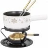 Kadastar Käsefondue-Set Sparkling Winter E16 5 Teile, Schwarz/Weiss - Fondue Set -Raclette Verkaufs-Shop 1433232 1 7