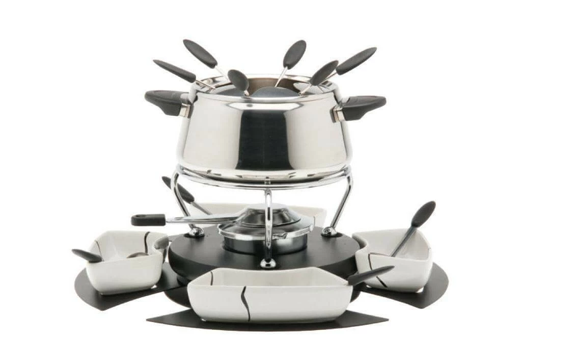 Nouvel Fleischfondue-Set Bianca 18 Teile, Silber - Raclette, Fondue Und Tischgrill 3 Nouvel Fleischfondue-Set Bianca 18 Teile, Silber - Raclette, Fondue Und Tischgrill