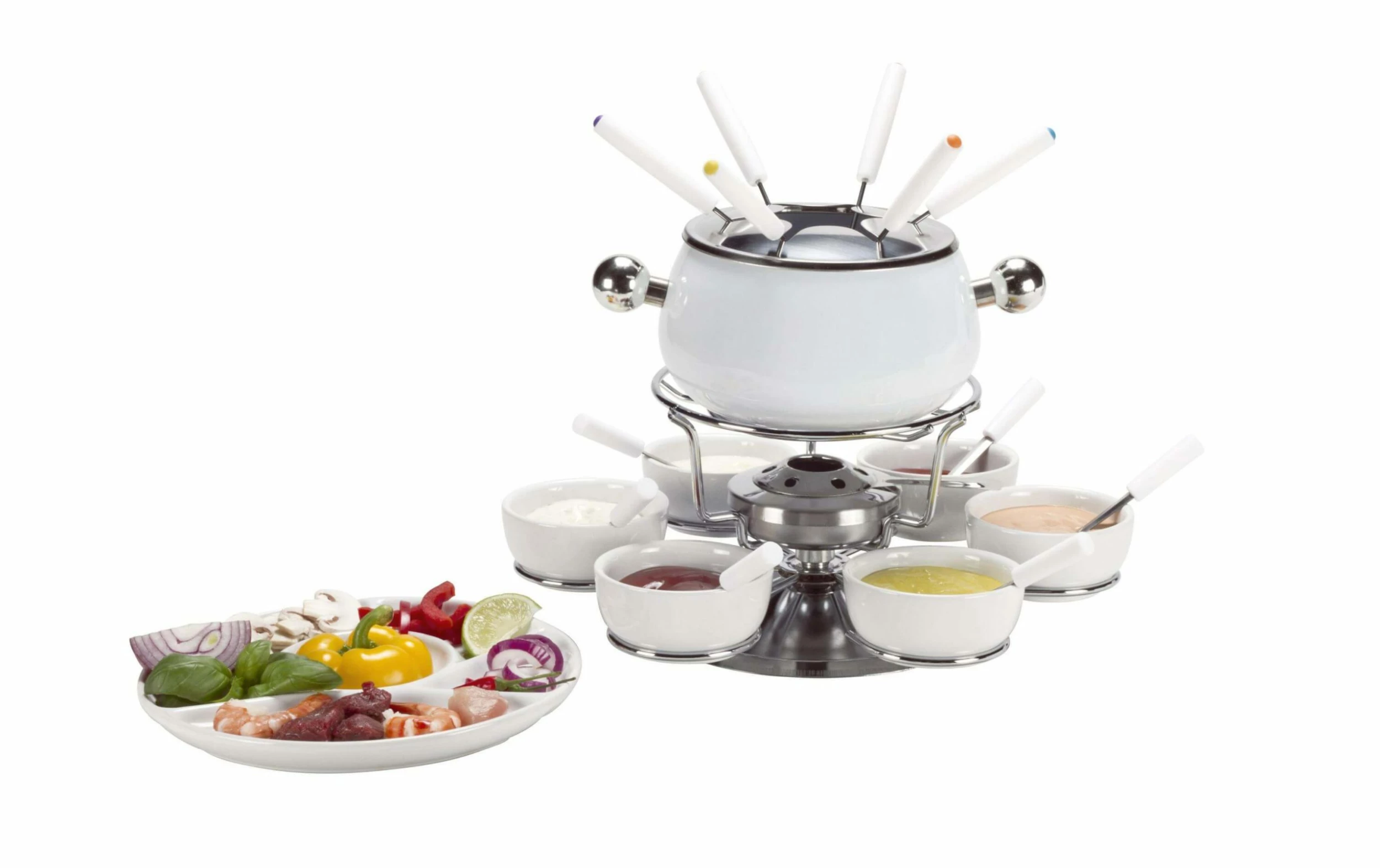 Nouvel Fleischfondue-Set Sara 27 Teile, Weiss - Raclette, Fondue Und Tischgrill 4 Nouvel Fleischfondue-Set Sara 27 Teile, Weiss - Raclette, Fondue Und Tischgrill – Bild 2