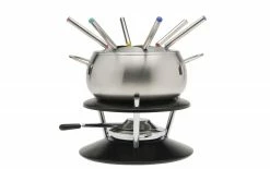 Nouvel Fleischfondue-Set Elegance 9 Teile, Schwarz/Silber - Raclette, Fondue Und Tischgrill
