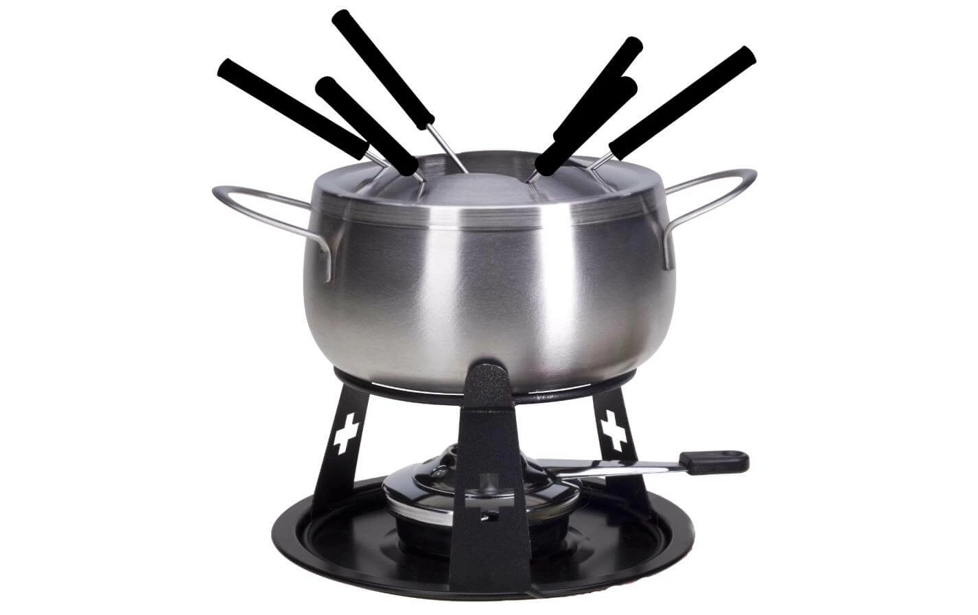 Nouvel Fleischfondue-Set CH-Kreuz 9 Teile, Schwarz/Silber - Raclette, Fondue Und Tischgrill 3 Nouvel Fleischfondue-Set CH-Kreuz 9 Teile, Schwarz/Silber - Raclette, Fondue Und Tischgrill