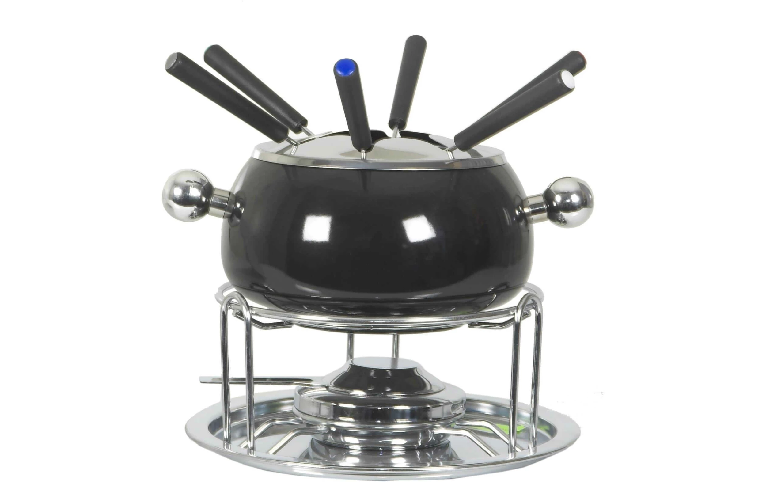 Nouvel Fleischfondue-Set Noir 9 Teile, Schwarz/Silber - Fondue Set 3 Nouvel Fleischfondue-Set Noir 9 Teile, Schwarz/Silber - Fondue Set