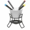 Nouvel Schokoladenfondue-Set Bianca 6 Teile, Schwarz/Weiss - Fondue Set -Raclette Verkaufs-Shop 373103 1 7