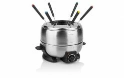 Princess Fondue-Set All-in-One 800 Watt 7 Teile, Schwarz/Silber - Fondue Set