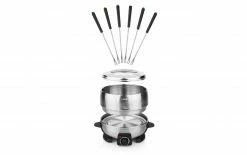 Princess Fondue-Set All-in-One 800 Watt 7 Teile, Schwarz/Silber - Fondue Set -Raclette Verkaufs-Shop 785660 3 5