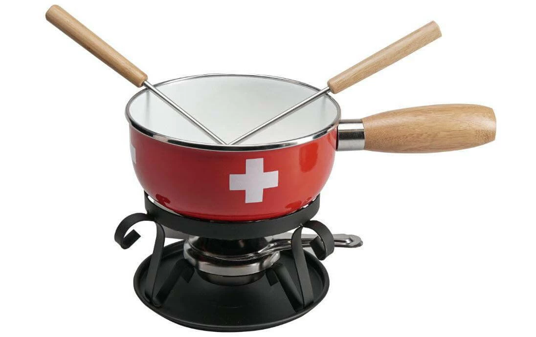 Nouvel Käsefondue-Set CH-Kreuz 5 Teile, Rot/Weiss - Fondue Set 3 Nouvel Käsefondue-Set CH-Kreuz 5 Teile, Rot/Weiss - Fondue Set