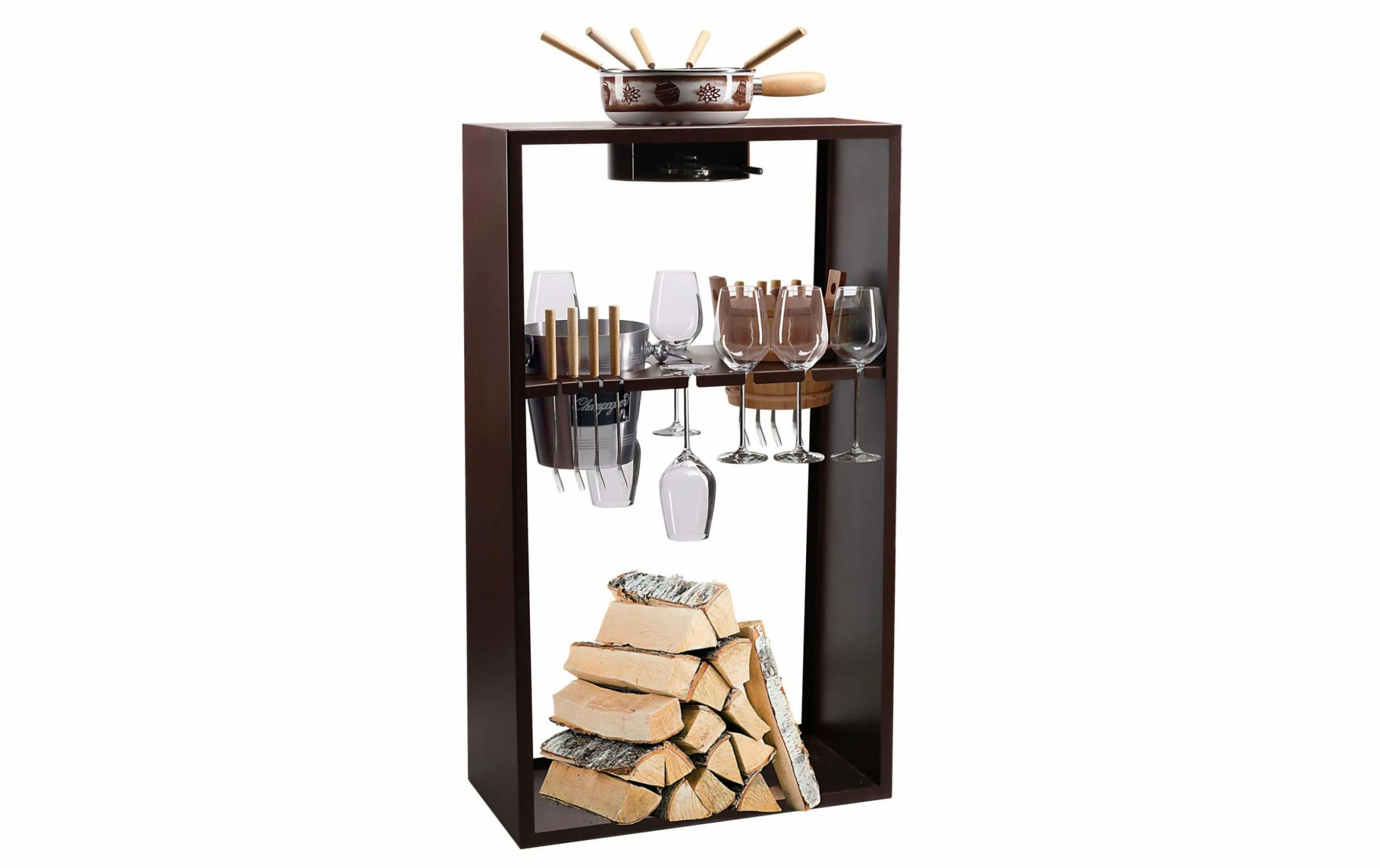 Nouvel Fondue-Bar Winter-Dream 17 Teile, Braun - Fondue Set 3 Nouvel Fondue-Bar Winter-Dream 17 Teile, Braun - Fondue Set